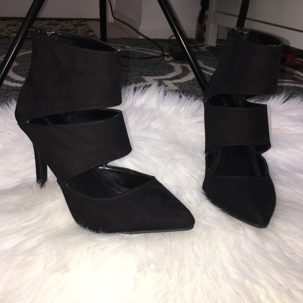 Lane Bryant Black Suede Heels